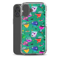 Monster Party iPhone Clear Case (Viridian) - iPhone 16 Plus
