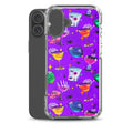 Monster Party iPhone Clear Case (Vivid Violet) - iPhone 16 Plus
