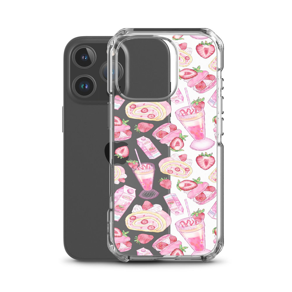 Strawberry iPhone Clear Case (Transparent) - iPhone 16 Pro
