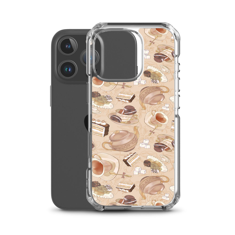 Café iPhone Clear Case (Latte) - iPhone 16 Pro
