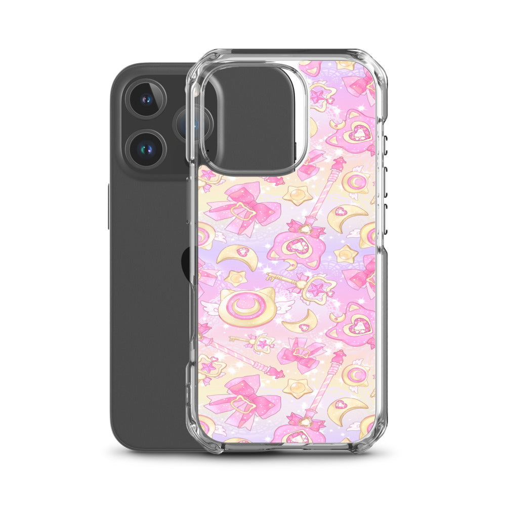 Magical Girl iPhone Clear Case (Pink) - iPhone 16 Pro