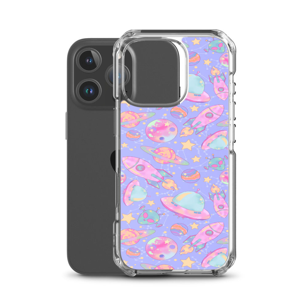 Space iPhone Clear Case (Purple) - iPhone 16 Pro