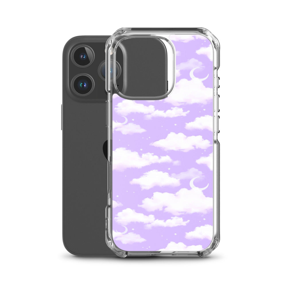 Cloudy Sky iPhone Clear Case (Lavender) - iPhone 16 Pro