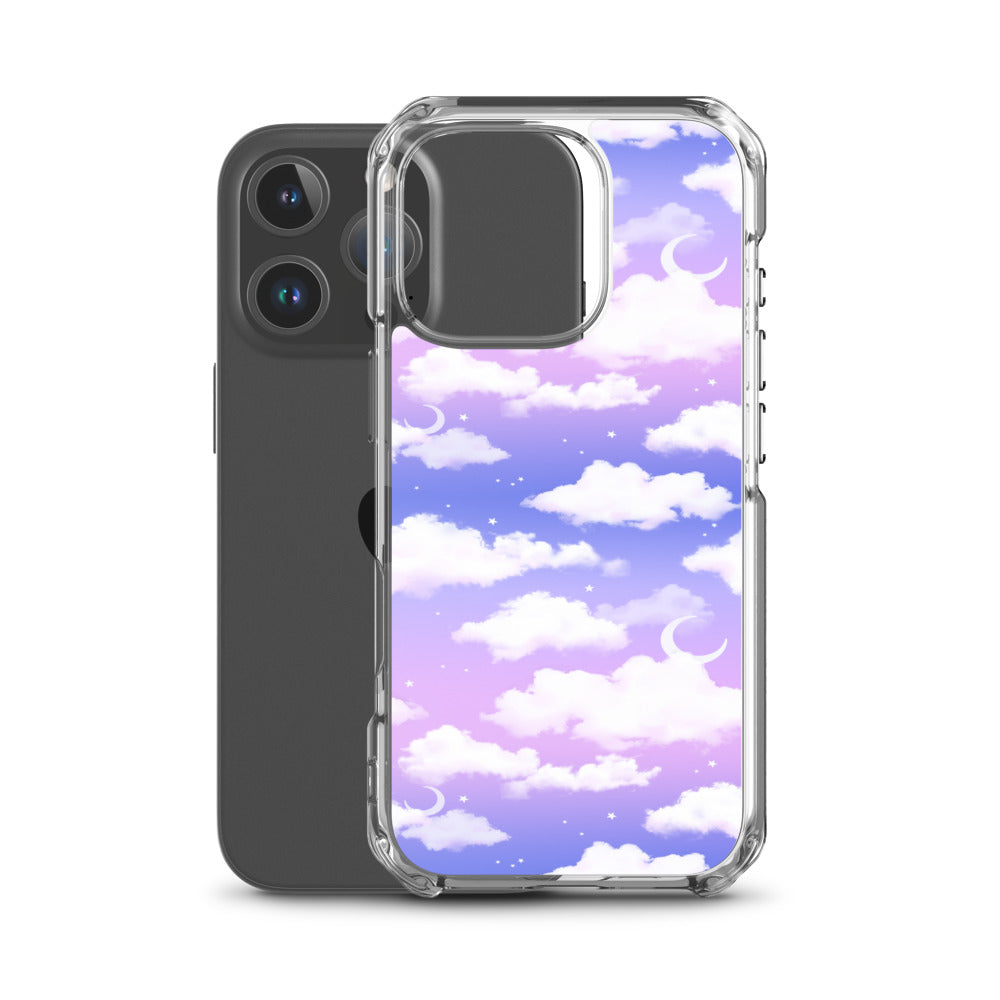 Cloudy Sky iPhone Clear Case (Purple Gradient) - iPhone 16 Pro