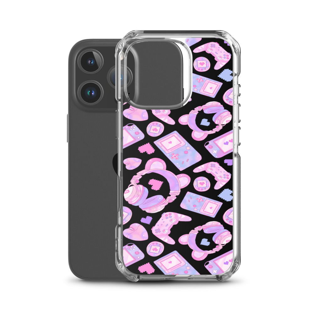Gamer Girl iPhone Clear Case (Black) - iPhone 16 Pro