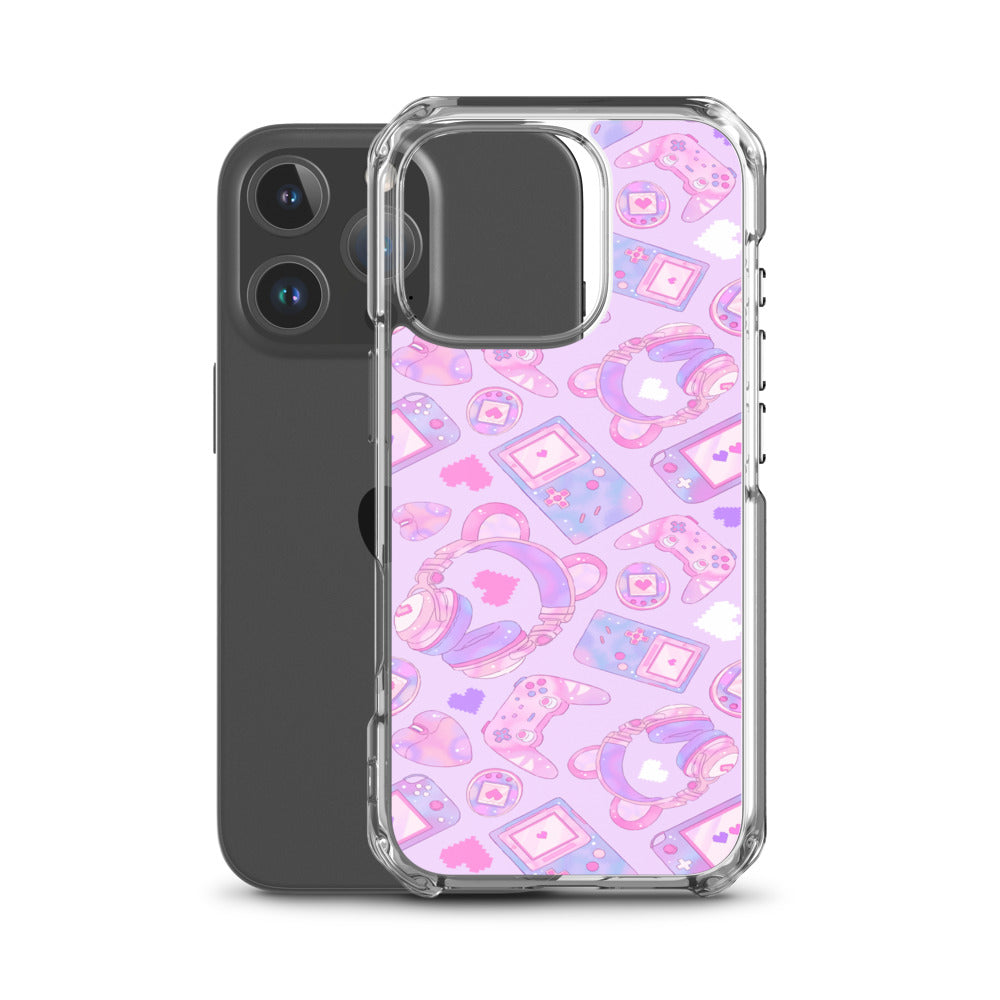 Gamer Girl iPhone Clear Case (Pink) - iPhone 16 Pro