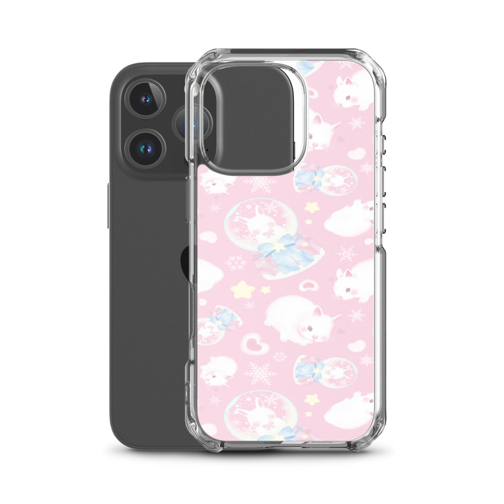 Snow Bunny iPhone Clear Case (Pink) - iPhone 16 Pro