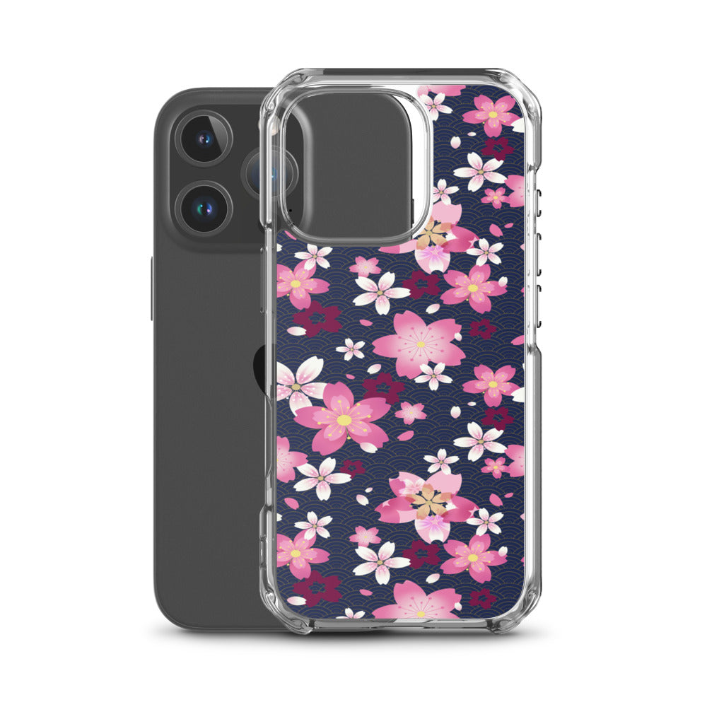 Sakura iPhone Clear Case (Indigo) - iPhone 16 Pro