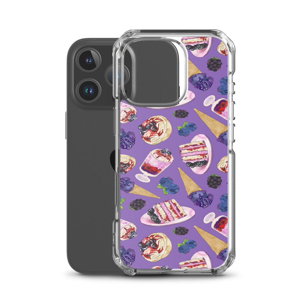 Berry iPhone Clear Case (Purple) - iPhone 16 Pro