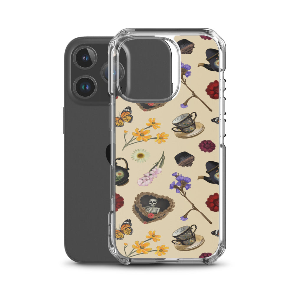 Gothic Tea Time iPhone Clear Case (Cream) - iPhone 16 Pro