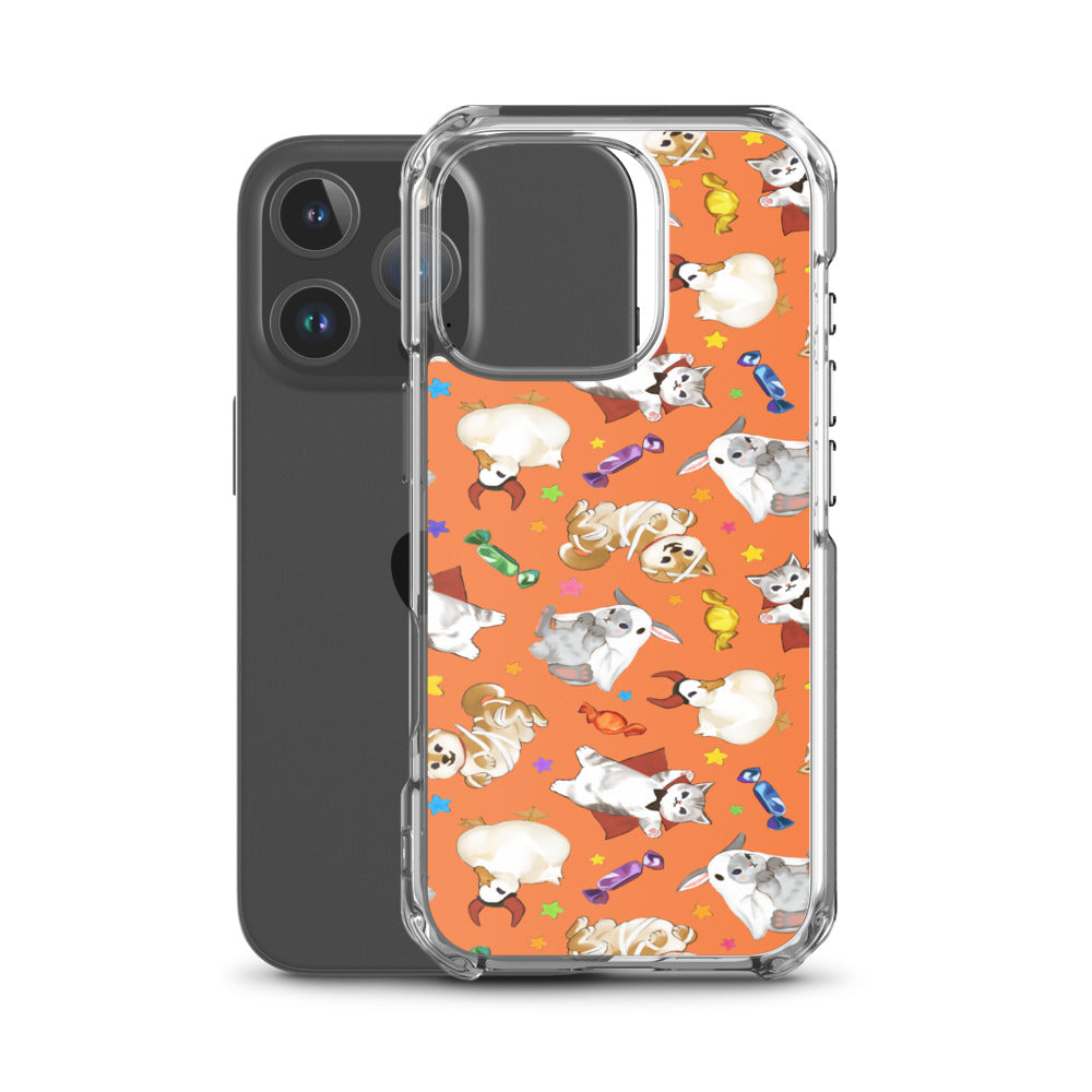Trick or Treaters iPhone Clear Case (Orange) - iPhone 16 Pro