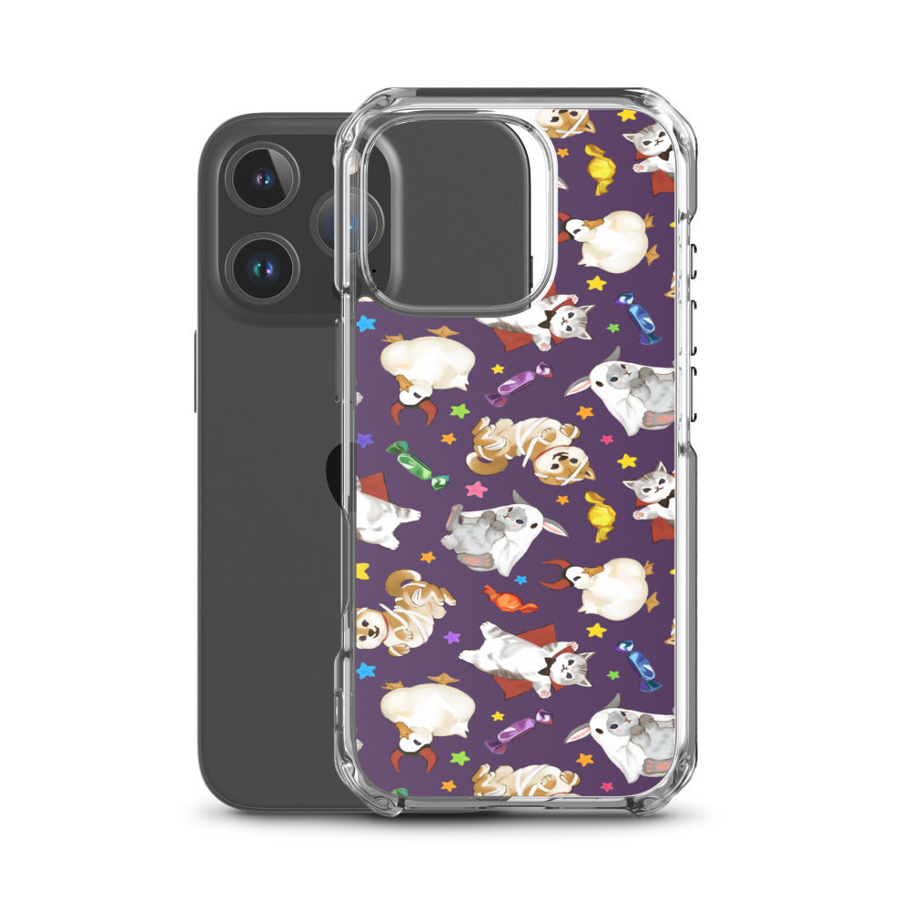 Trick or Treaters iPhone Clear Case (Purple) - iPhone 16 Pro