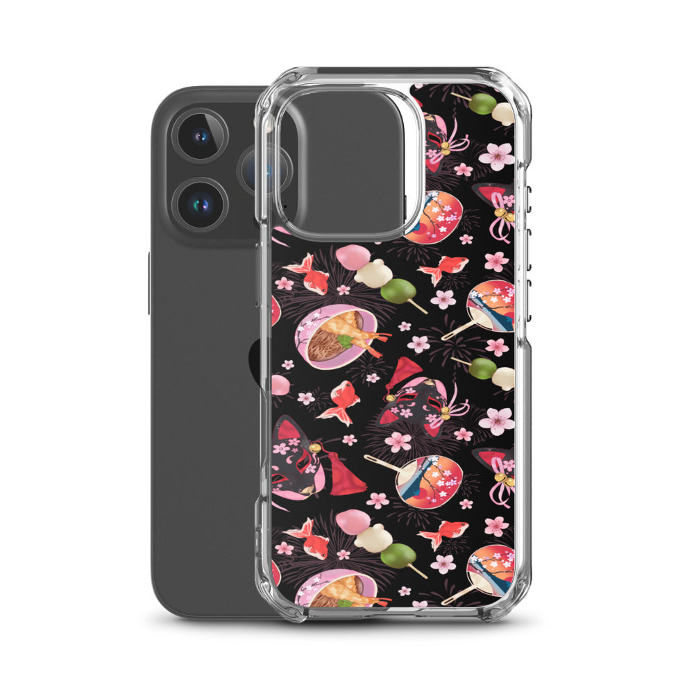 Matsuri iPhone Clear Case (Black) - iPhone 16 Pro