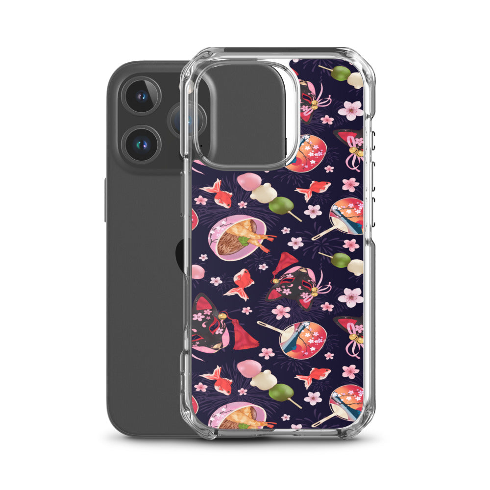 Matsuri iPhone Clear Case (Indigo) - iPhone 16 Pro