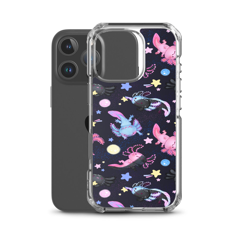 Axolotl iPhone Clear Case (Galaxy Blue) - iPhone 16 Pro