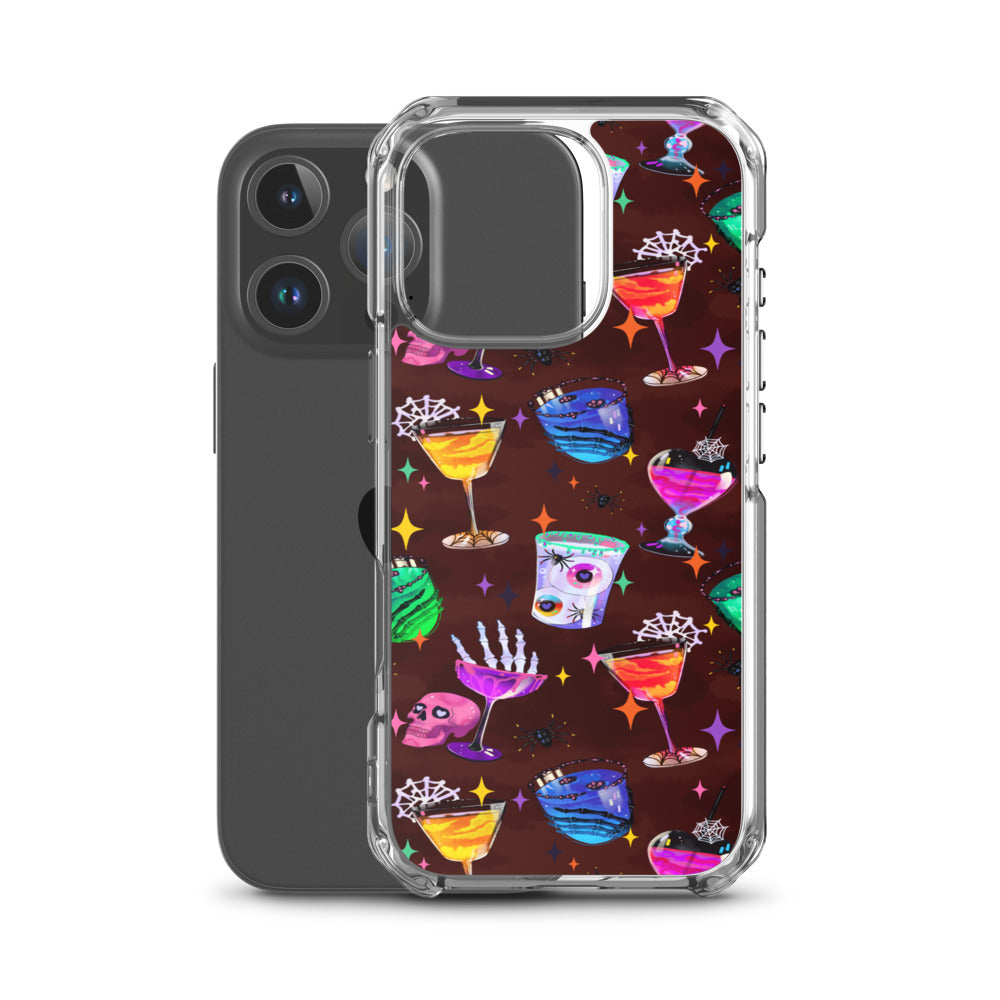 Monster Party iPhone Clear Case (Dark Sienna) - iPhone 16 Pro