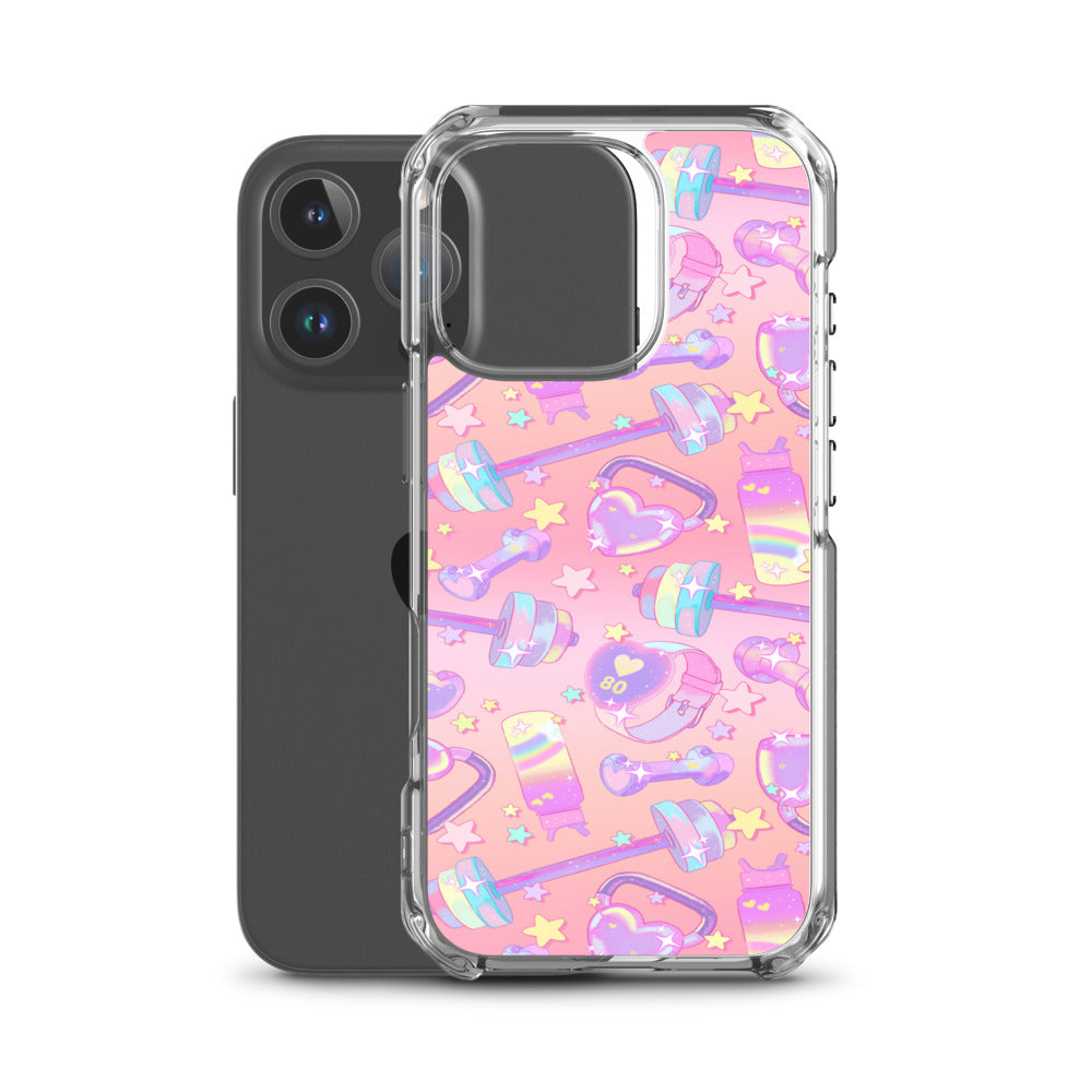 Glitter Gains iPhone Clear Case (Carnation Pink) - iPhone 16 Pro