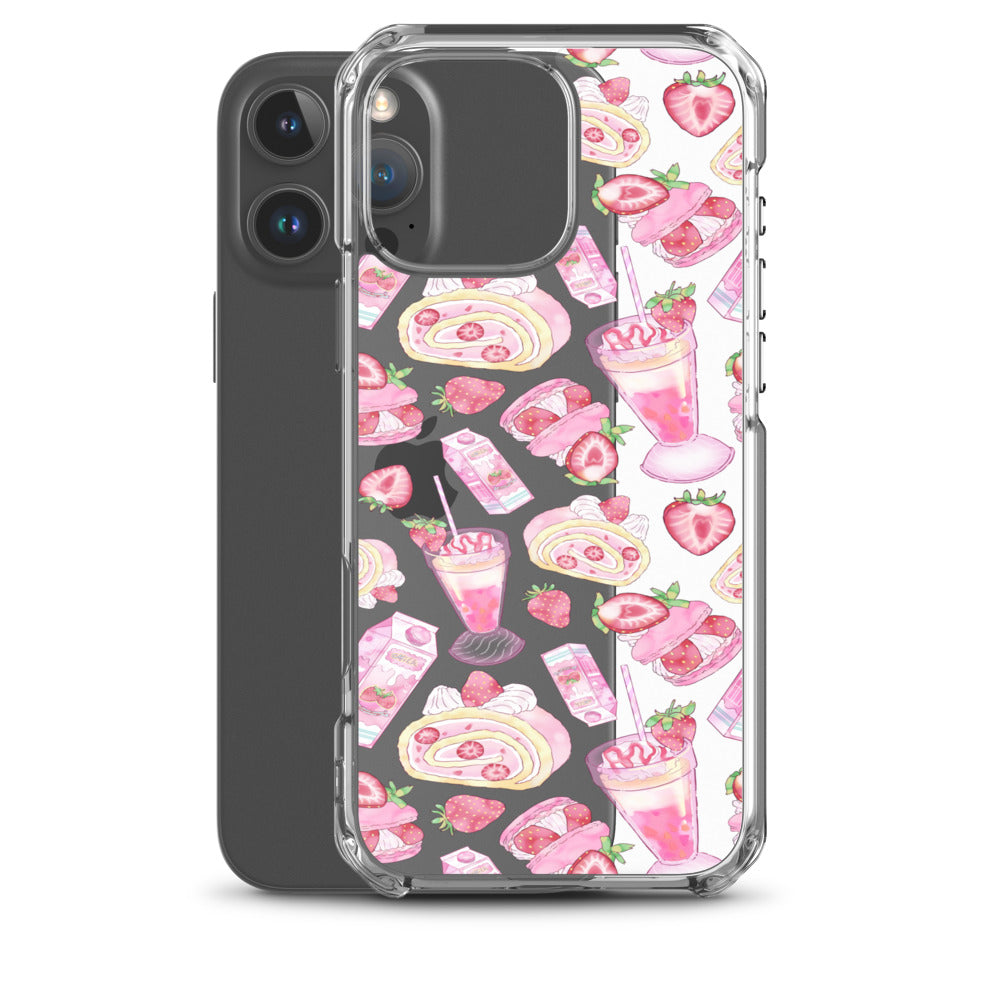 Strawberry iPhone Clear Case (Transparent) - iPhone 16 Pro Max