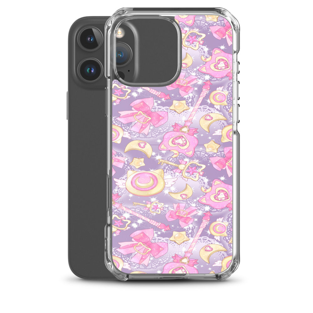 Magical Girl iPhone Clear Case (Purple) - iPhone 16 Pro Max