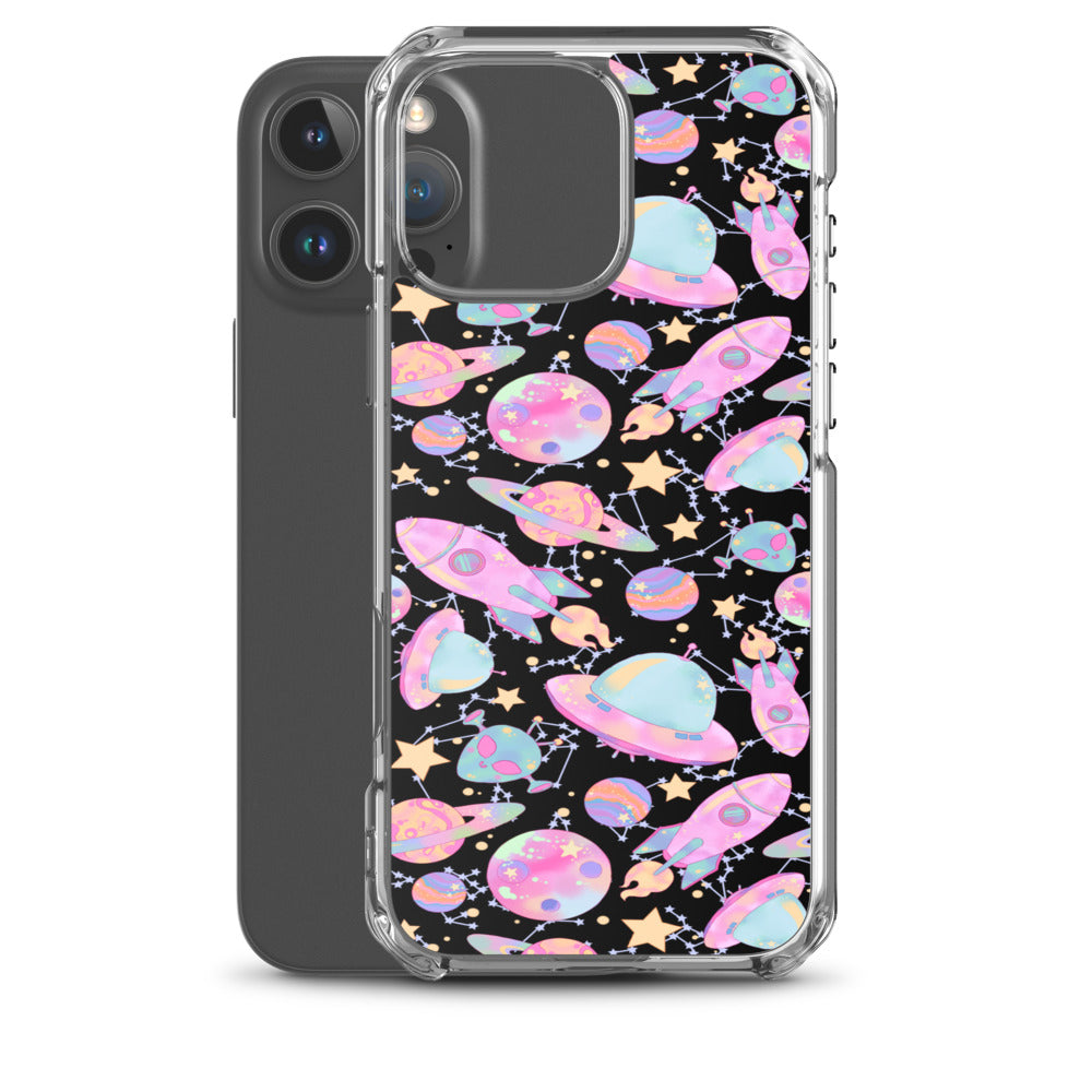 Space iPhone Clear Case (Black) - iPhone 16 Pro Max