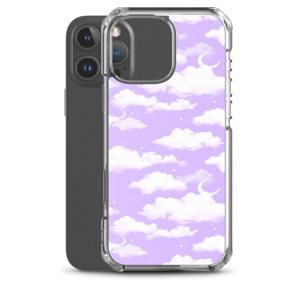 Cloudy Sky iPhone Clear Case (Lavender) - iPhone 16 Pro Max