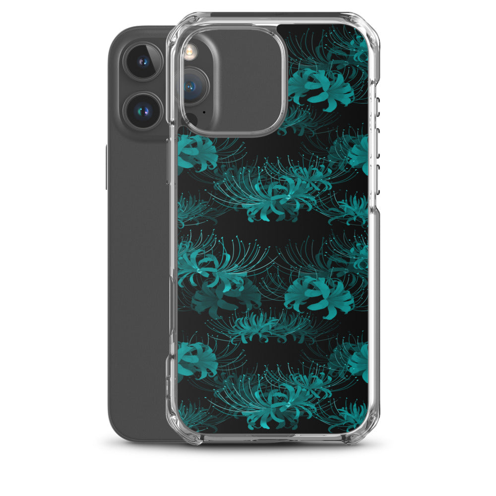 Higanbana iPhone Clear Case (Teal) - iPhone 16 Pro Max