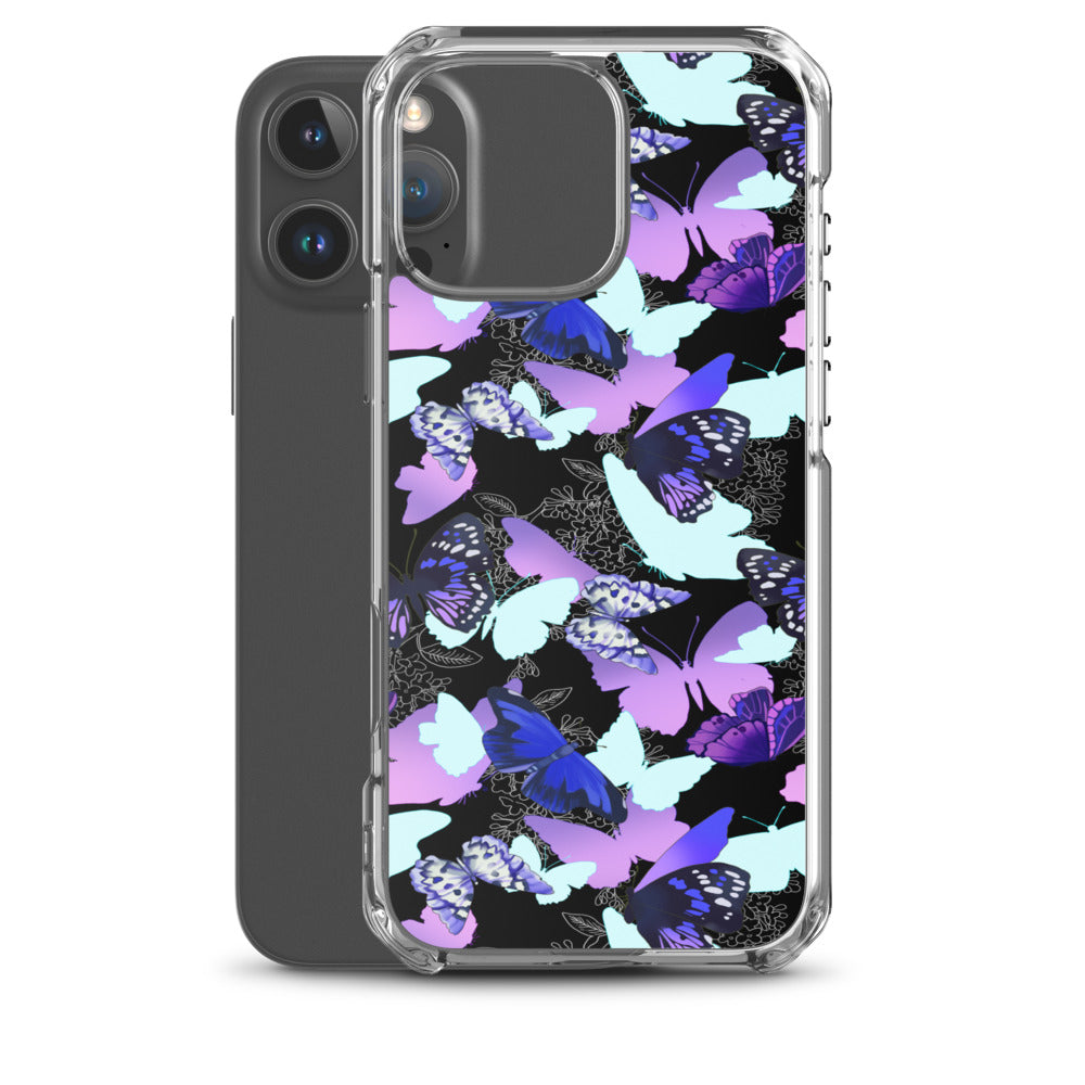 Butterfly iPhone Clear Case (Black) - iPhone 16 Pro Max