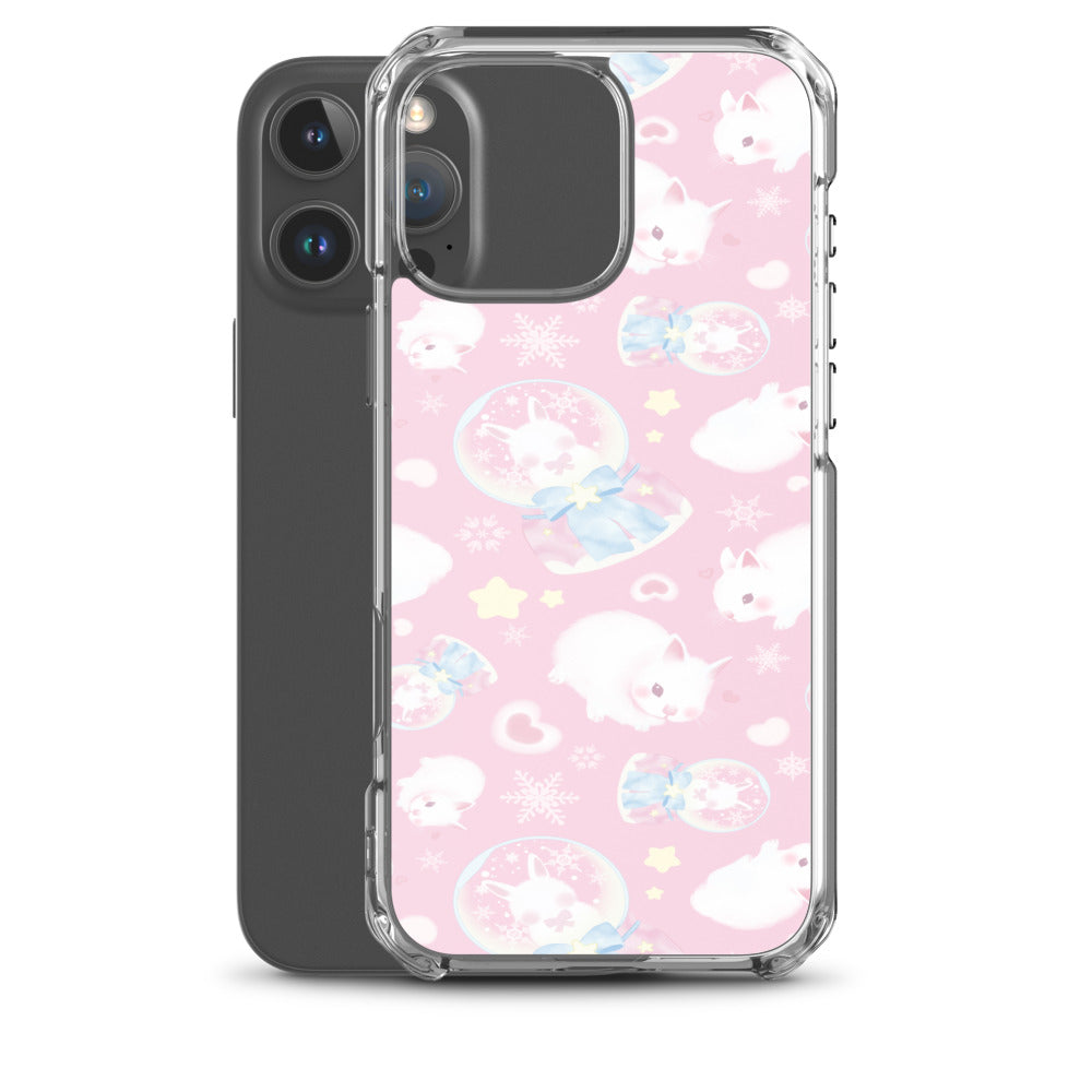 Snow Bunny iPhone Clear Case (Pink) - iPhone 16 Pro Max