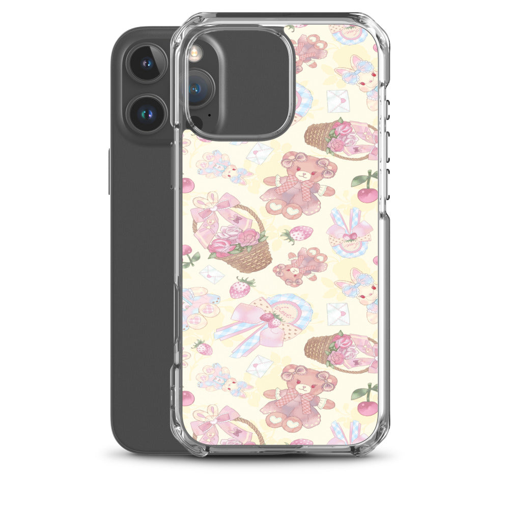 Sweet Teddy iPhone Clear Case (Cream) - iPhone 16 Pro Max
