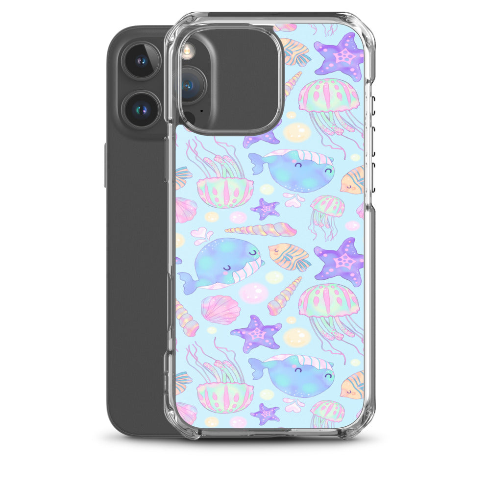 Under the Sea iPhone Clear Case (Blue) - iPhone 16 Pro Max