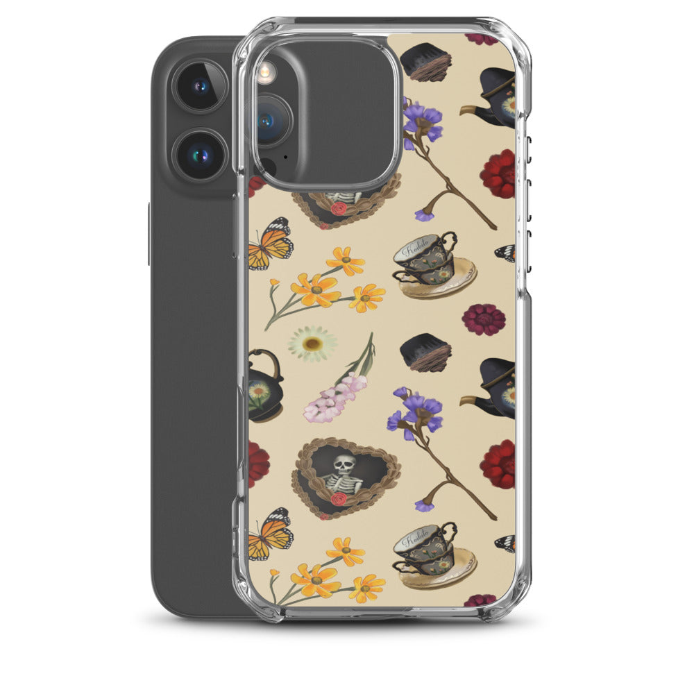 Gothic Tea Time iPhone Clear Case (Cream) - iPhone 16 Pro Max