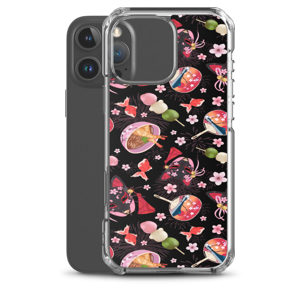 Matsuri iPhone Clear Case (Black) - iPhone 16 Pro Max