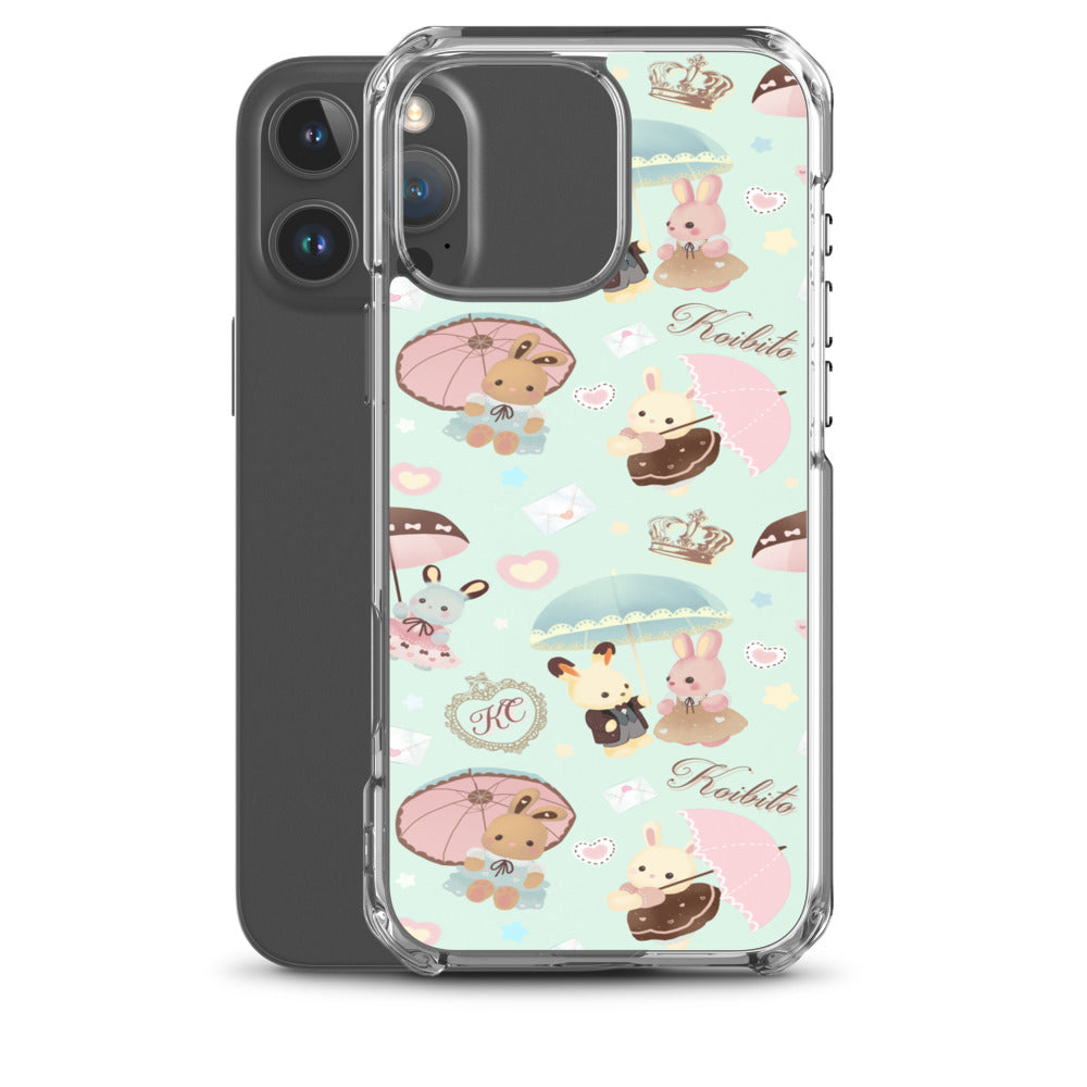 Parasol Bunny iPhone Clear Case (Blue) - iPhone 16 Pro Max