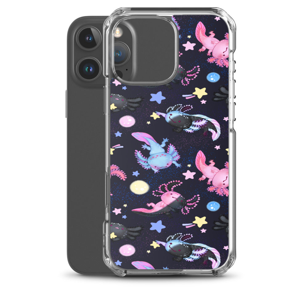 Axolotl iPhone Clear Case (Galaxy Blue) - iPhone 16 Pro Max