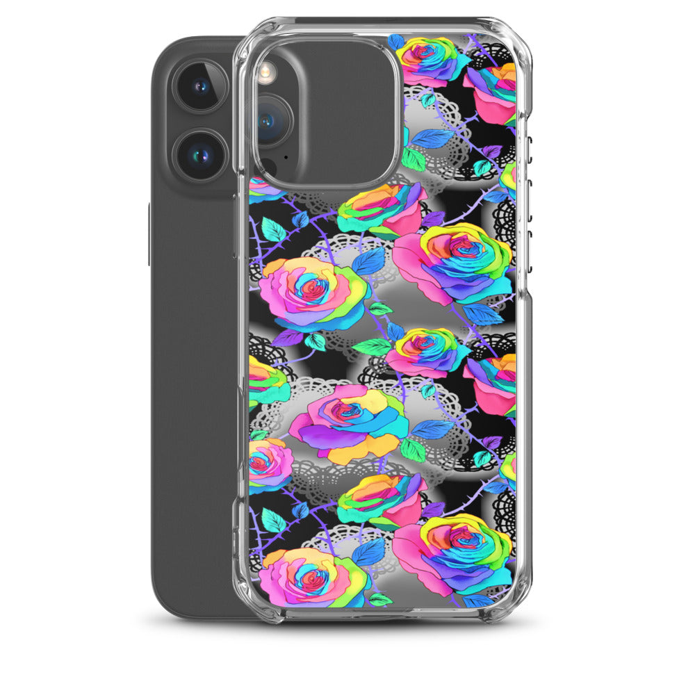 Enchanted Rose iPhone Clear Case (Rainbow) - iPhone 16 Pro Max