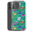 Monster Party iPhone Clear Case (Viridian) - iPhone 16 Pro Max