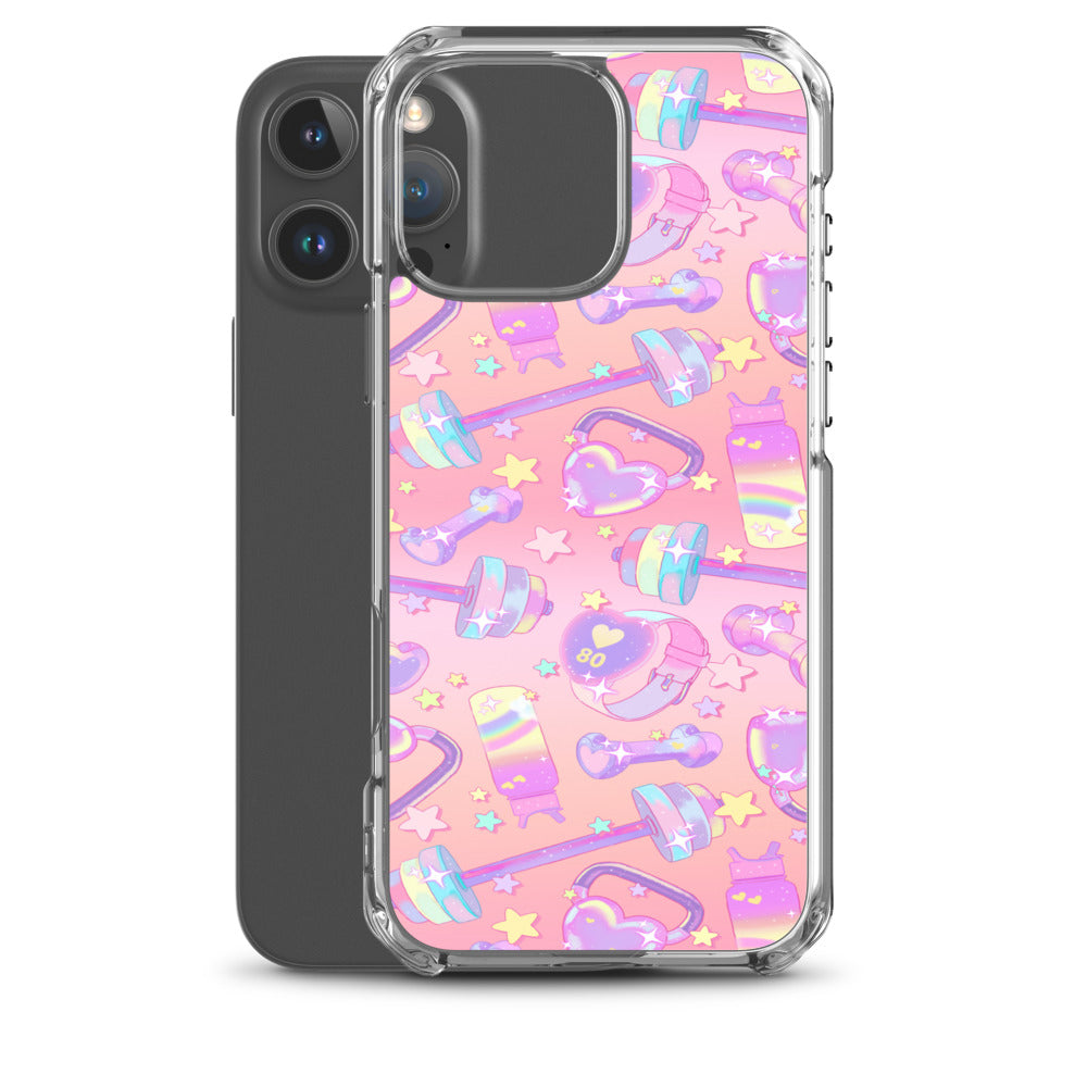 Glitter Gains iPhone Clear Case (Carnation Pink) - iPhone 16 Pro Max