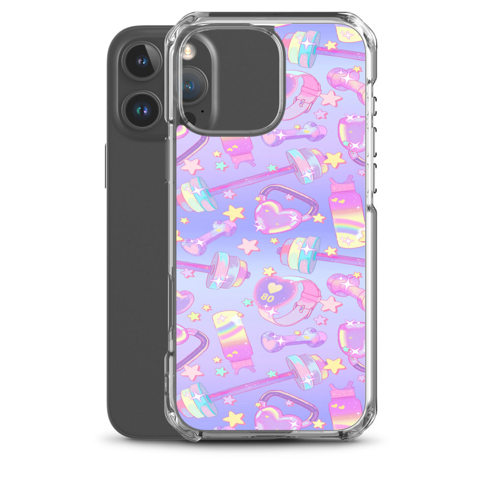 Glitter Gains iPhone Clear Case (Lavender Blue) - iPhone 16 Pro Max
