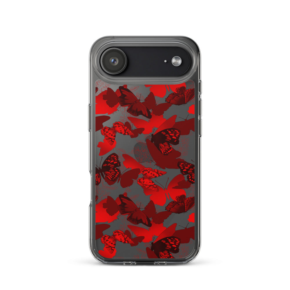 Butterfly iPhone Clear Case (Transparent Crimson) - iPhone 17 Air