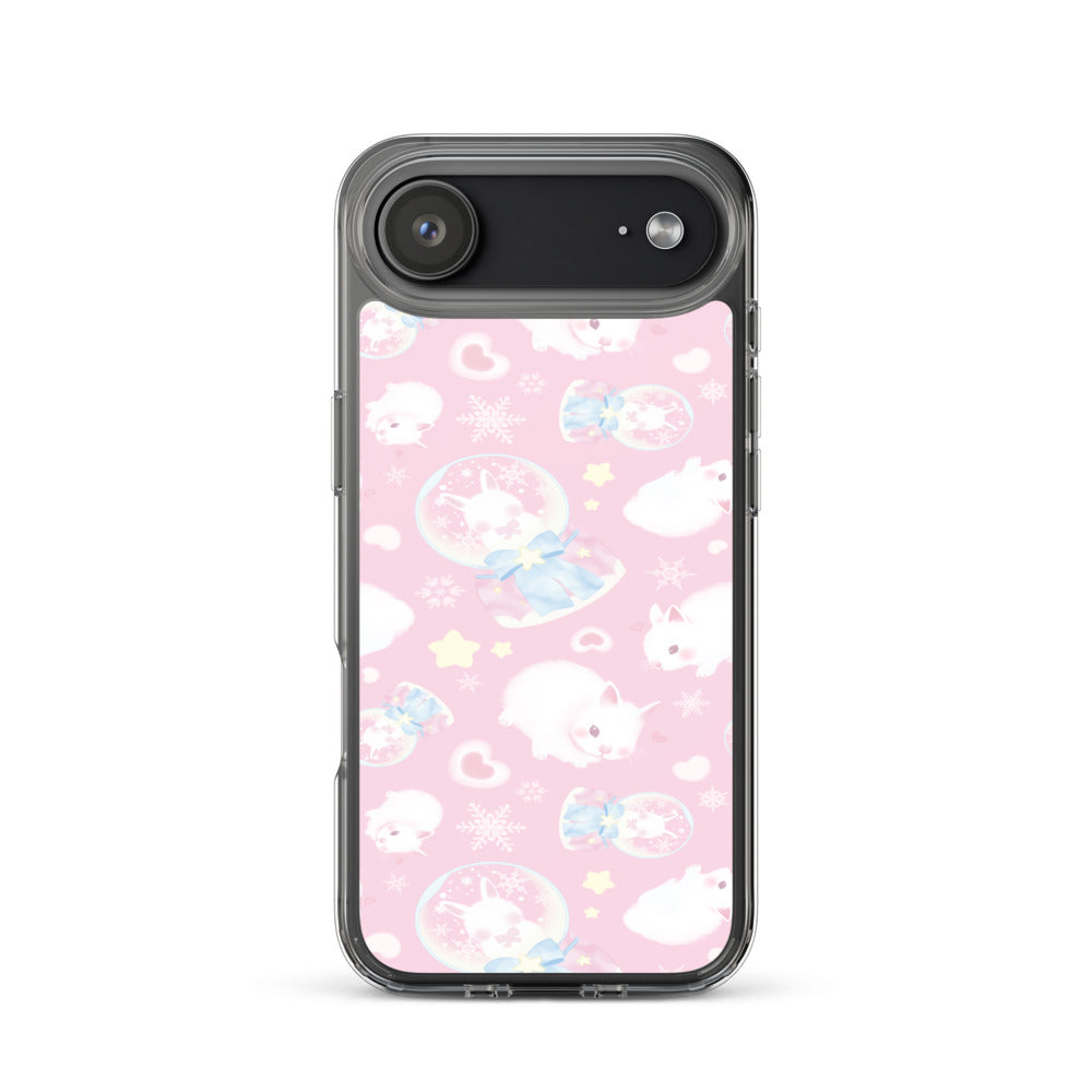 Snow Bunny iPhone Clear Case (Pink) - iPhone 17 Air