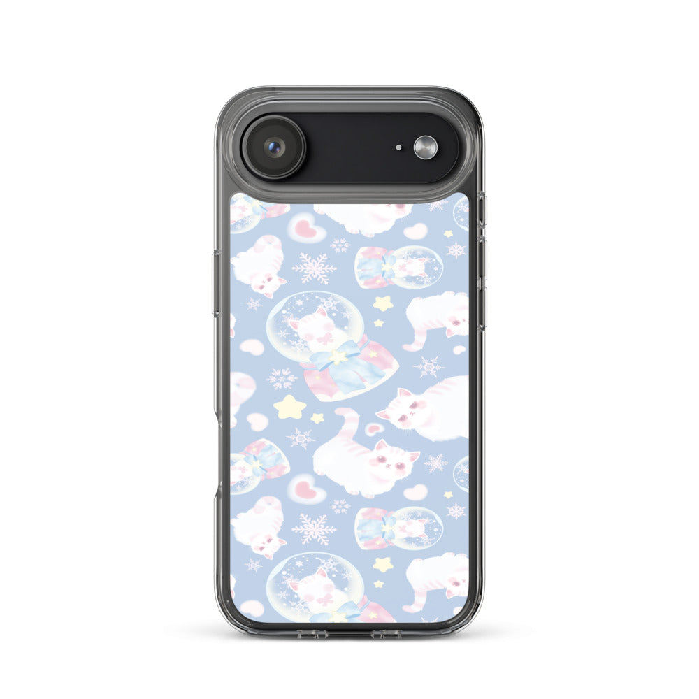 Snow Kitten iPhone Clear Case (Blue) - iPhone 17 Air