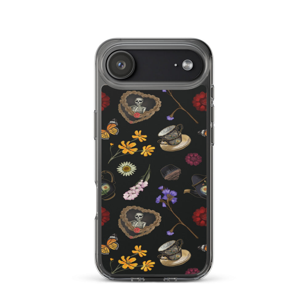 Gothic Tea Time iPhone Clear Case (Black) - iPhone 17 Air
