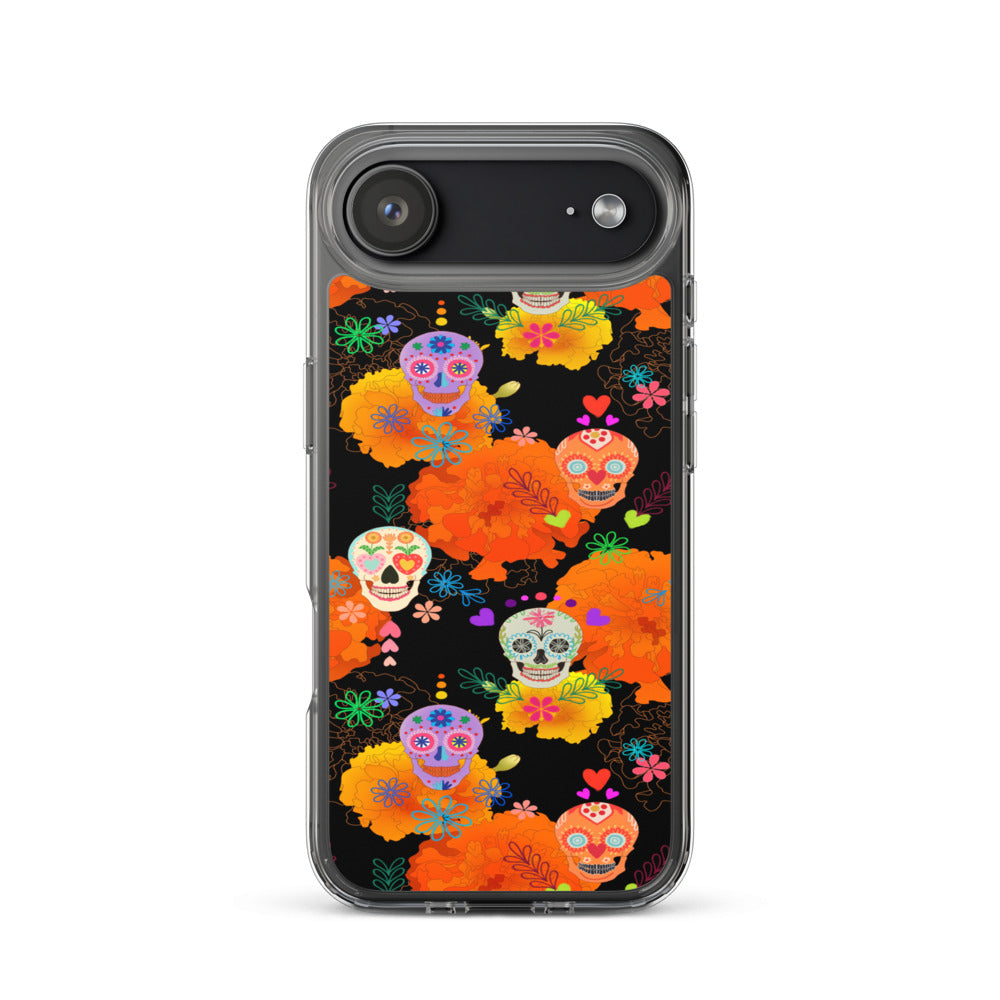 Sugar Skull iPhone Clear Case (Black) - iPhone 17 Air