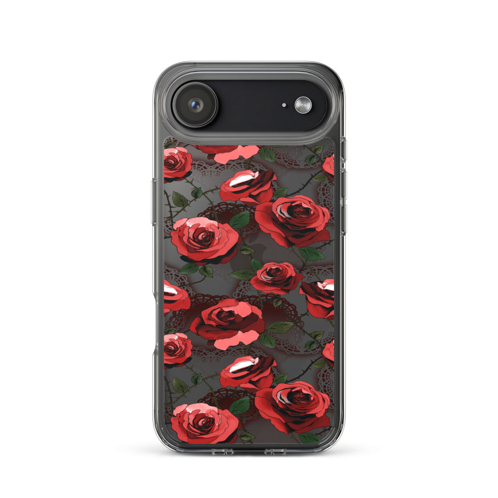Enchanted Rose (Transparent) iPhone Clear Case (Red) - iPhone 17 Air