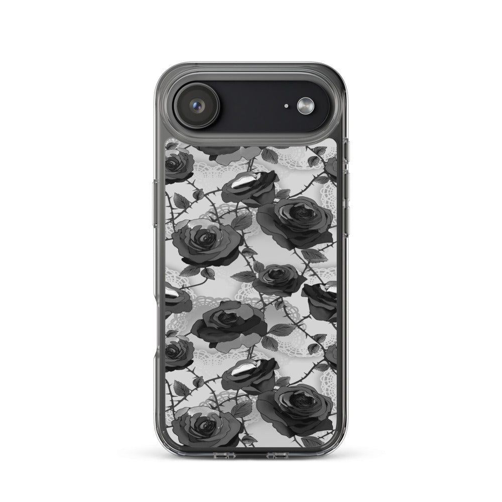Enchanted Rose iPhone Clear Case (Black) - iPhone 17 Air