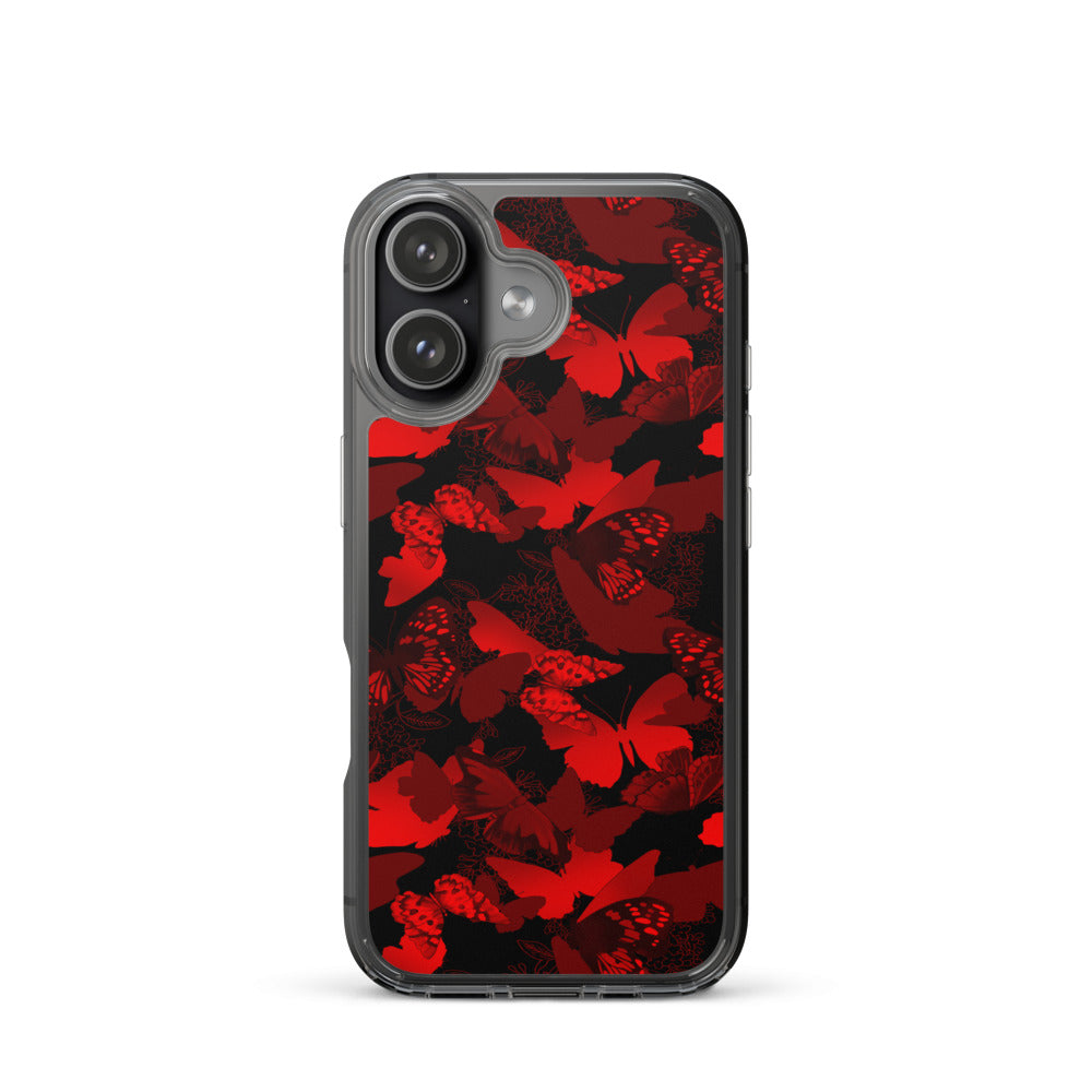 Butterfly iPhone Clear Case (Crimson) - iPhone 17