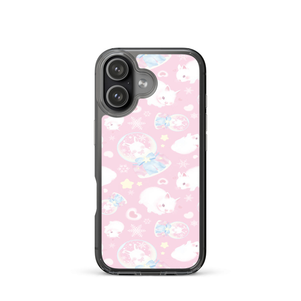 Snow Bunny iPhone Clear Case (Pink) - iPhone 17