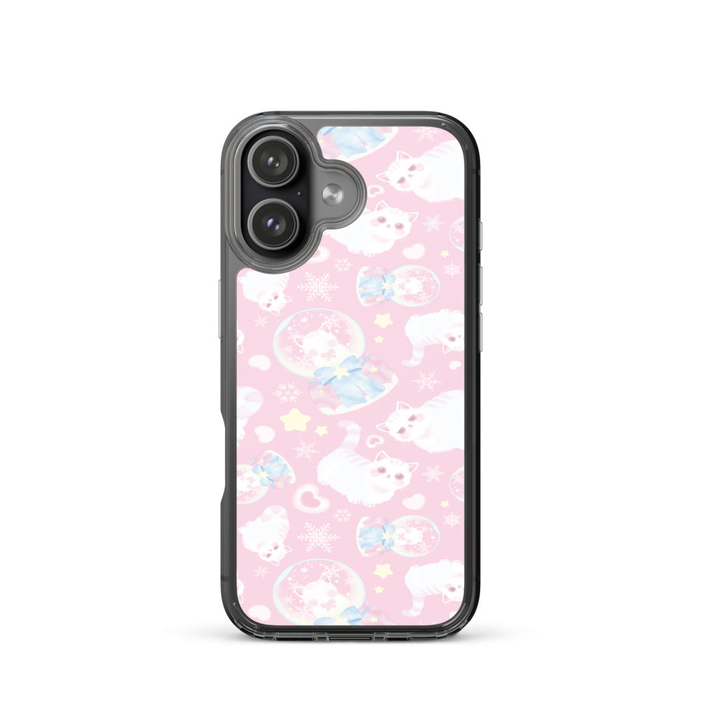 Snow Kitten iPhone Clear Case (Pink) - iPhone 17