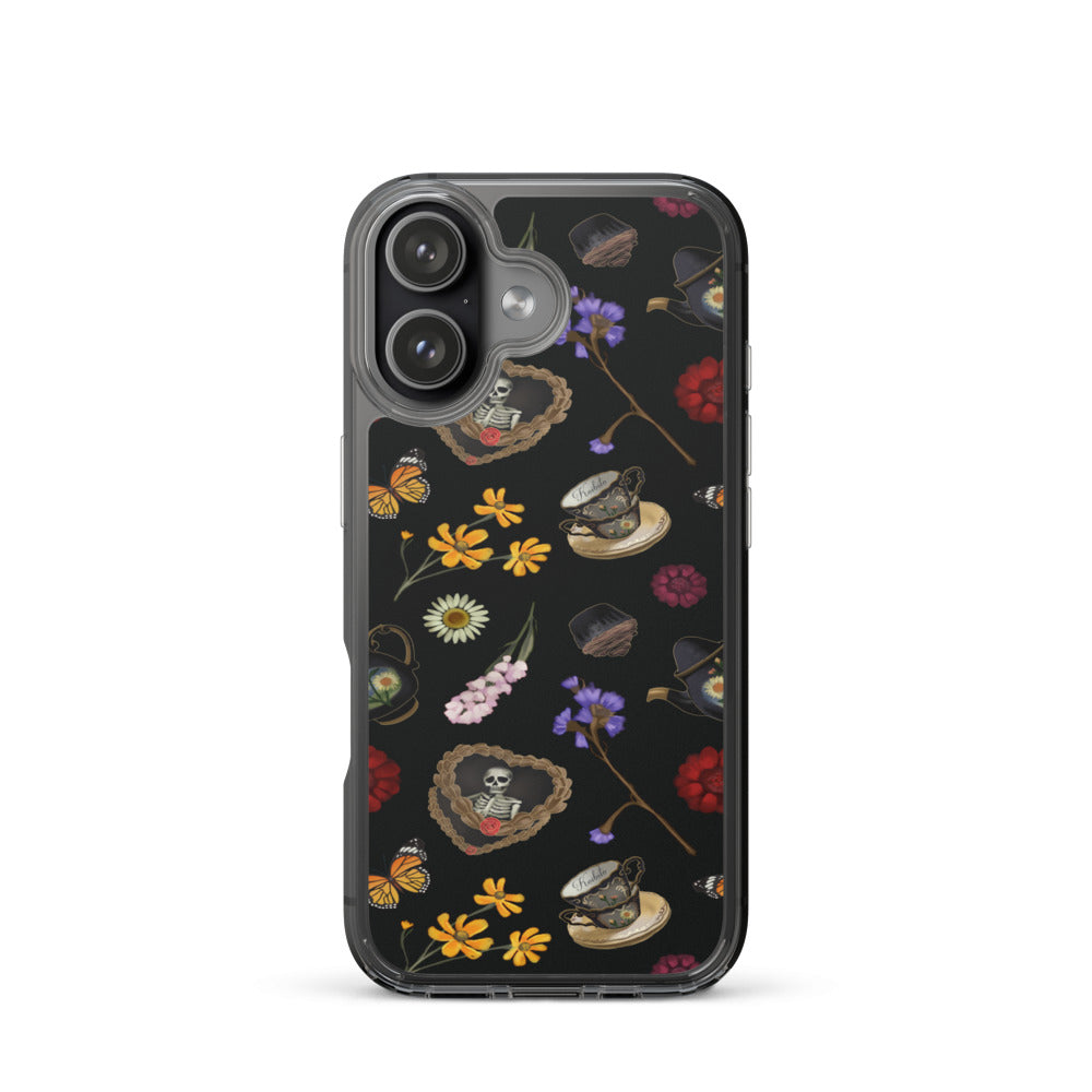 Gothic Tea Time iPhone Clear Case (Black) - iPhone 17