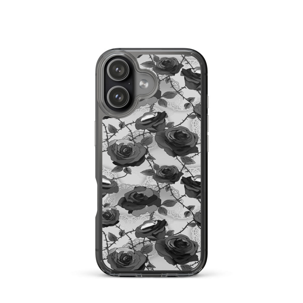 Enchanted Rose iPhone Clear Case (Black) - iPhone 17